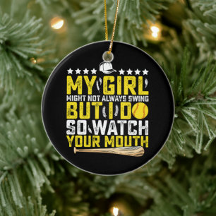 Mein Mädchen schwingt vielleicht nicht immer, aber Keramik Ornament