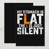 Mein Magen ist flach, das L ist einfach still Einladung (Vorne/Hinten)