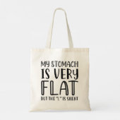 Mein Magen ist sehr flach Tragetasche (Rückseite)