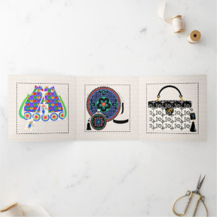 Mein Mah Jongg Purse Dreifach Gefaltete Karte