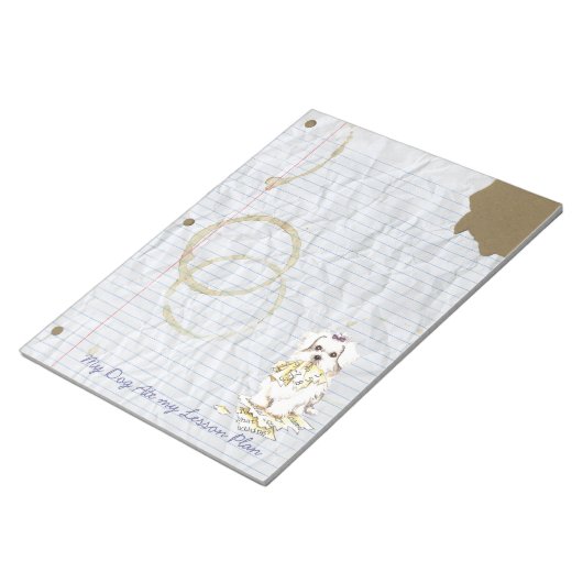 Mein Malteser Ate My Lessingplan Notizblock (angewinkelt)