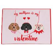Mein Maltipoo ist mein Valentine Große Geschenktüte (Vorderseite)