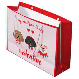 Mein Maltipoo ist mein Valentine Große Geschenktüte