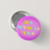 Mein Mama Design mit Gedichtfarben blassgemischt Button (Vorne & Hinten)