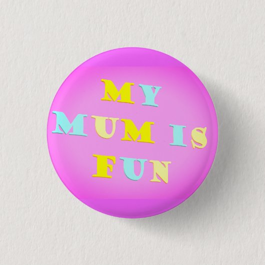 Mein Mama Design mit Gedichtfarben blassgemischt Button (Vorderseite)