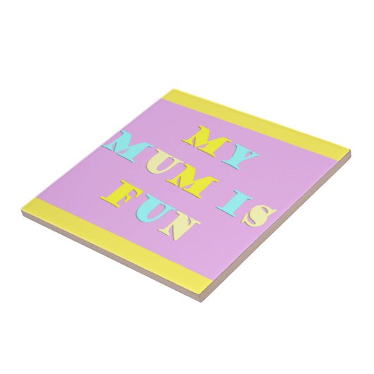 Mein Mama Design mit Gedichtfarben blassgemischt Fliese (Seite)