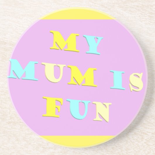 Mein Mama Design mit Gedichtfarben blassgemischt Getränkeuntersetzer (Vorne)