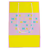 Mein Mama Design mit Gedichtfarben blassgemischt Mittlere Geschenktüte (Rückseite)