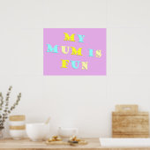 Mein Mama Design mit Gedichtfarben blassgemischt Poster (Küche)