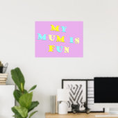 Mein Mama Design mit Gedichtfarben blassgemischt Poster (Heimbüro)