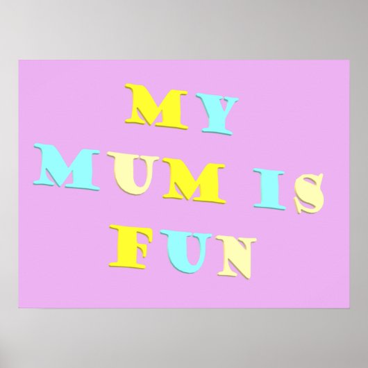 Mein Mama Design mit Gedichtfarben blassgemischt Poster (Vorne)