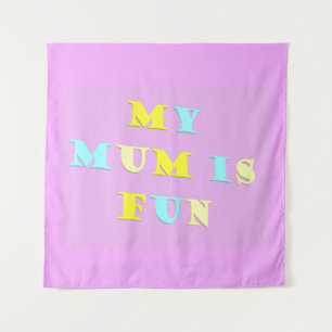 Mein Mama Design mit Gedichtfarben blassgemischt Wandteppich