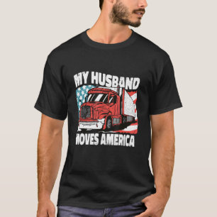 Mein Mann bewegt AmerikaTrucker T-Shirt