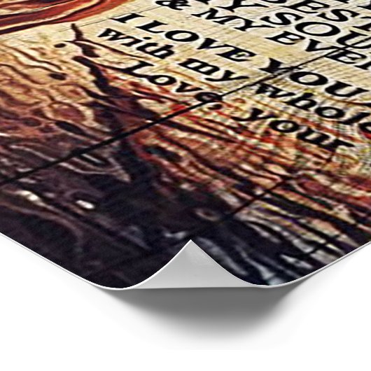 Mein Mann Design | Brief an den Ehemann Poster (Ecke)