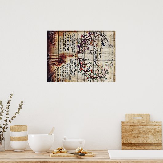 Mein Mann Design | Brief an den Ehemann Poster (Küche)