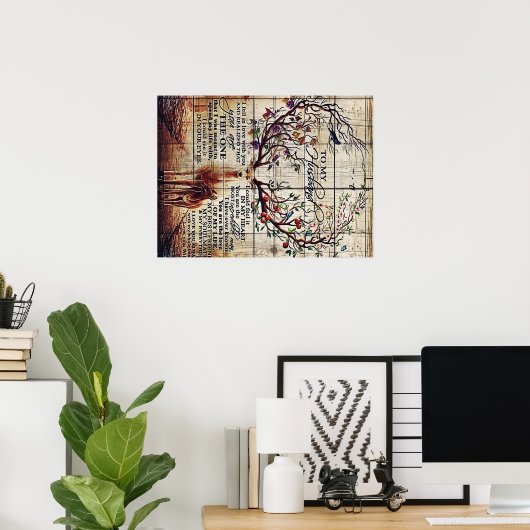 Mein Mann Design | Brief an den Ehemann Poster (Heimbüro)