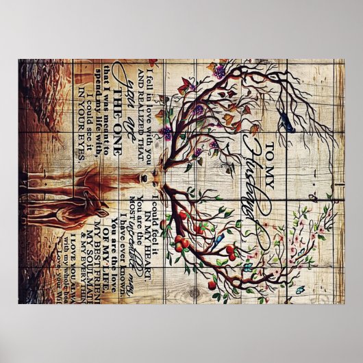 Mein Mann Design | Brief an den Ehemann Poster (Vorne)