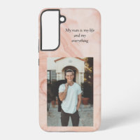 Mein Mann Foto auf rosa Marmorhintergrund Samsung