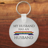 Mein Mann hat eine Phantastische Homosexuelle-Typo Schlüsselanhänger (Vorderseite)