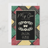 MEIN MANN hat mir eine afrikanische Hochzeit im St Save The Date (Vorderseite)