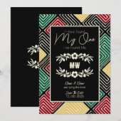 MEIN MANN hat mir eine afrikanische Hochzeit im St Save The Date (Vorne/Hinten)