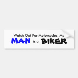 Mein Mann ist ein Biker-Autoaufkleber Autoaufkleber