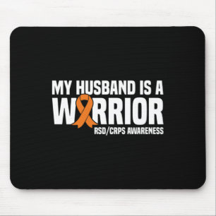 Mein Mann ist ein Krieger Orange Ribbon Rsdcrps vo Mousepad
