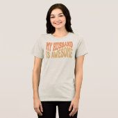 Mein Mann ist großartig Tri-Blend Shirt (Vorderseite voll)
