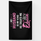 Mein Mann ist mein König, der mich wie eine Königi Banner (Vertikal)