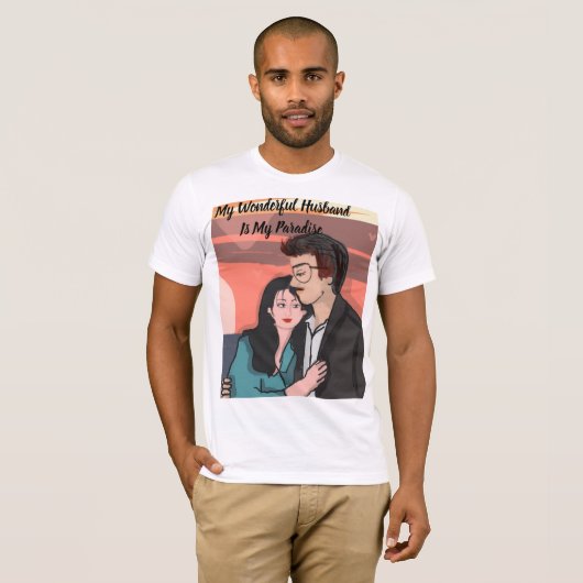 Mein Mann ist mein Paradies T-Shirt (Vorne ganz)