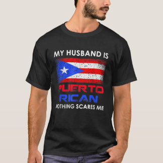 Mein Mann ist Puerto-Rico nichts stört mich Husba T-Shirt