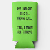 Mein Mann macht alles gut. Lindgrün Selters Dosenkühler (Rückseite)