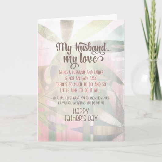Mein Mann, meine Liebe, Vatertag Karte (Vorderseite)