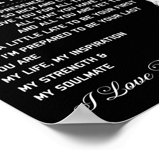 Mein Mann Poster (Ecke)