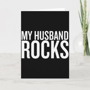 Mein Mann rockt lustiges Valentins-Zitat Karte