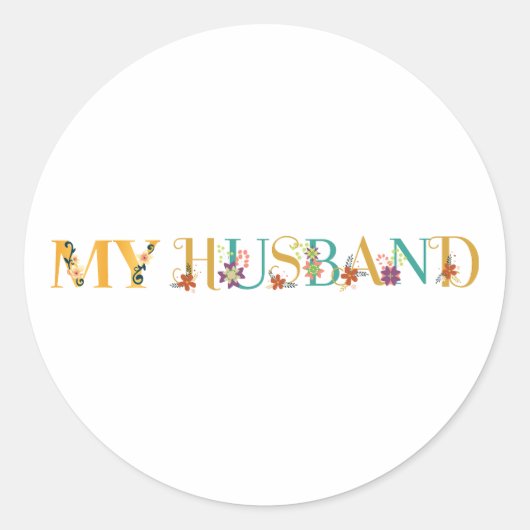 Mein Mann Runder Aufkleber (Vorderseite)