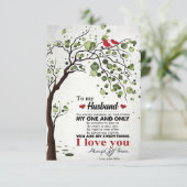 Mein Mann und nur mein Mann Dankeskarte (Stehend Vorderseite)