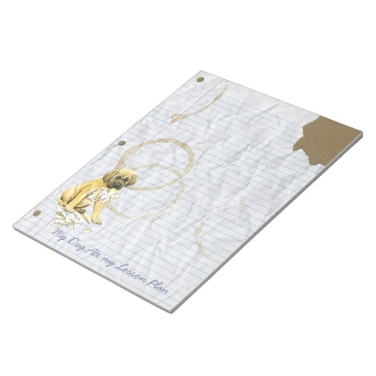 Mein Mastiff Ate my Lessingplan Notizblock (angewinkelt)