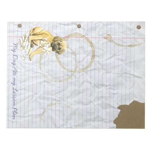 Mein Mastiff Ate my Lessingplan Notizblock (Vorderseite)