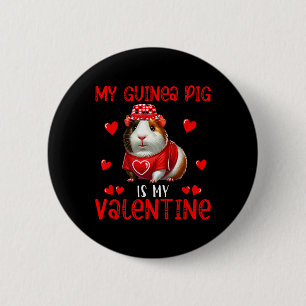 Mein Meerschweinchen ist mein Valentinstag-Herzen Button