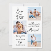 Mein Mensch heiratet einen 3 Foto Hund Save The Date (Vorderseite)