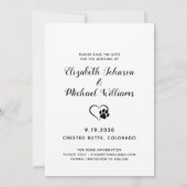 Mein Mensch heiratet Personalisierten Haustier Save The Date (Rückseite)