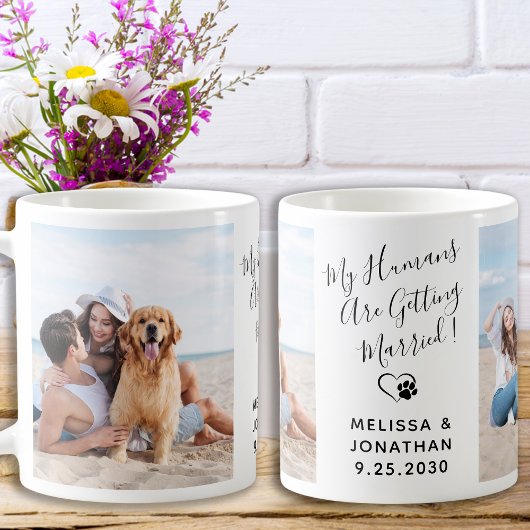 Mein Mensch heiratet zwei Hunde Foto Kaffeetasse