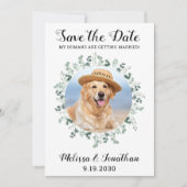 Mein Mensch wird Eukalyptus-Pet-Hund heiraten Save The Date (Vorderseite)