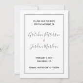 Mein Mensch wird Hund-Foto Save the Date heiraten Einladung (Rückseite)