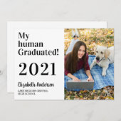 Mein menschlicher Hund studierte Funny Dog Class i Ankündigung (Vorne/Hinten)