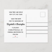 Mein menschliches Foto wird heiraten und Rette das Ankündigungspostkarte (Rückseite)