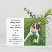 Mein menschliches Foto wird heiraten und Rette das Save The Date (Stehend Vorderseite)