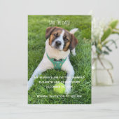 Mein menschliches Foto wird Save the Date geheirat (Stehend Vorderseite)