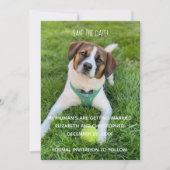Mein menschliches Foto wird Save the Date geheirat Einladung (Vorderseite)